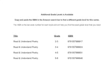 Load image into Gallery viewer, EVAN-MOOR READ AND UNDERSTAND Poetry, Grades 5-6 TEACHER REPRODUCIBLE