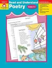 Load image into Gallery viewer, EVAN-MOOR READ AND UNDERSTAND Poetry, Grades 2-3  TEACHER REPRODUCIBLE