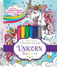 Load image into Gallery viewer, Unicorn Rainbows Kaleidoscope Colouring Kit