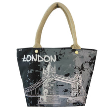 Load image into Gallery viewer, ROBIN RUTH EXCLUSIVE: LARGE PHOTO TOTE BAG LONDON TOWER BRIDGE