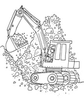 Load image into Gallery viewer, Diggers and Trucks Colouring Book - ONLINE SCHOOL BOOK FAIRS