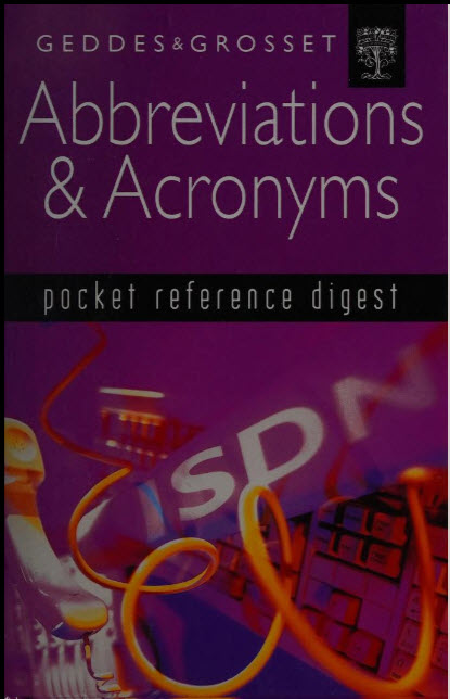 Dictionary of abbreviations and acronyms : Pocket reference digest