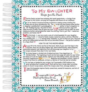 Recipe Keepsake Book - To My Daughter: With Love from My Kitchen