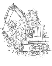 Load image into Gallery viewer, Diggers and Trucks Colouring Book - ONLINE SCHOOL BOOK FAIRS 
