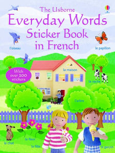 USBORNE Everyday Words sticker book in French
